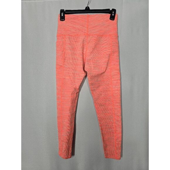 Free People FP Movement Roll Out Leggings Heathered Neon Mango Combo Size S/P - Picture 2 of 5